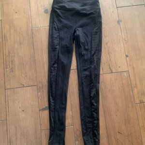 Black Mesh Sided Leggings